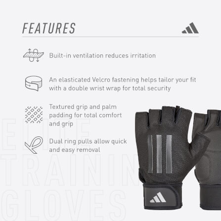 ถุงมือ Elite Training ADIDAS ADGB-14244-NL สีเทา ไซส์ M_7